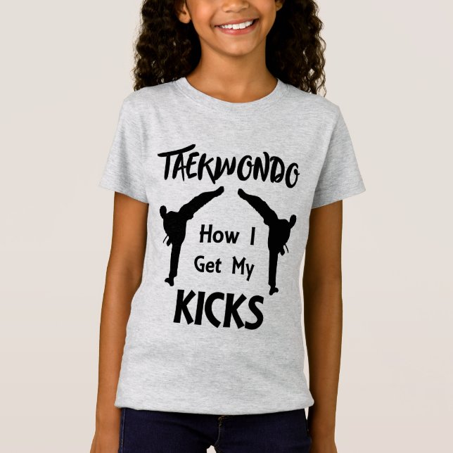 T-Shirt Taekwondo Fans Martial Arts Comment je reçois mes  (Devant)
