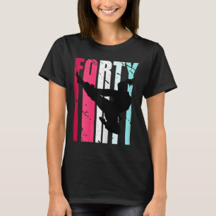 T-shirt Taekwondo féminin 40e anniversaire arts martiaux k