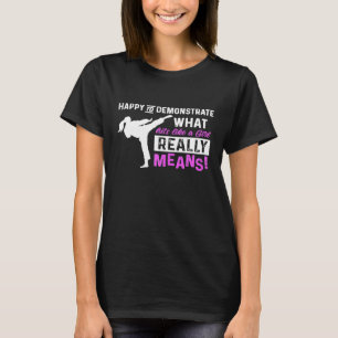 T-shirt Taekwondo frappe comme une fille Arts Martiaux