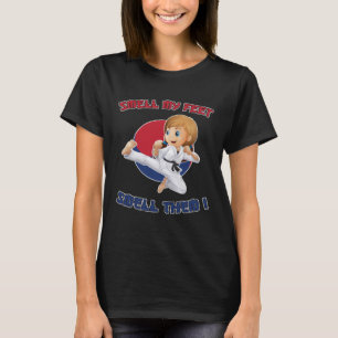 T-shirt Taekwondo pour les filles sent mes pieds pour les 