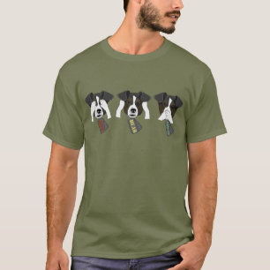 T-shirt Tag Chien Voir Entendre Parler Pas De Mal