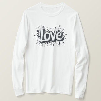 T-shirt Tag d'amour monochrome