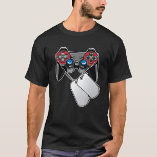 T-shirt Tag de contrôleur de jeu vidéo Anciens combattants