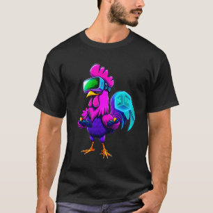 T-shirt Tag de jeu de poulet drôle Coq Ferme Ferme Garçons