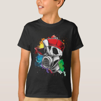 T-shirt Tag Graffiti Artist Gas Mask Spray Paint Graffiti