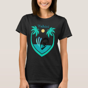 T-shirt Tahiti Surf Pacifique Polynésie Mer Palm Sur