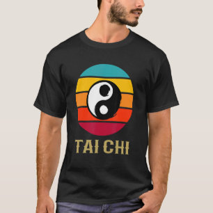T-shirt Tai Chi Coucher de soleil Vintage Interne Chinois 
