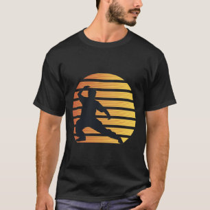 T-shirt Tai Chi Retro des années 80 Style Sunset Martial A