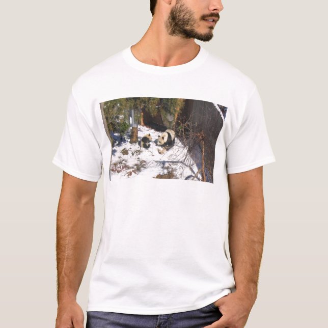 T-shirt Tai Shan et Mei Xiang, ours panda géants (Devant)