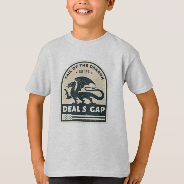 T-shirt Tail of the Dragon Deals Gap Motorcycle cadeaux (Devant)