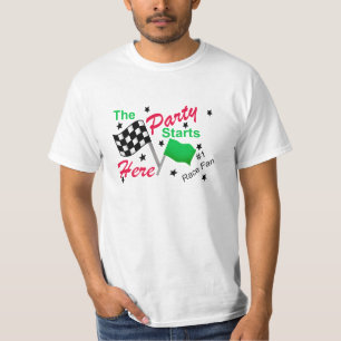 T-shirt Tailging Race Party À damiers drapeau personnalisé