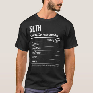 T-shirt Taille de la portion Seth Nutrition Étiquette Calo