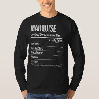 T-shirt Taille du service Marquise Nutrition Étiquette Cal