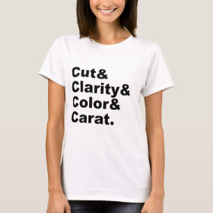T-shirt Taille & Pureté & Couleur & Carat Évaluation des