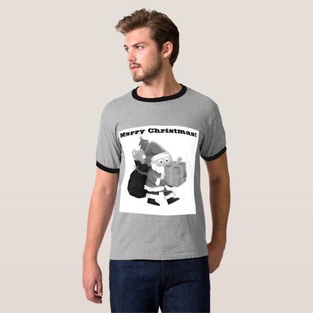 T-shirt Taille XL Adulte voeux de Noël Texte imprimé (Devant entier)