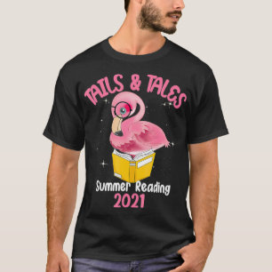 T-shirt Tails And Tales Summer Reading 2021 Flamant rose B