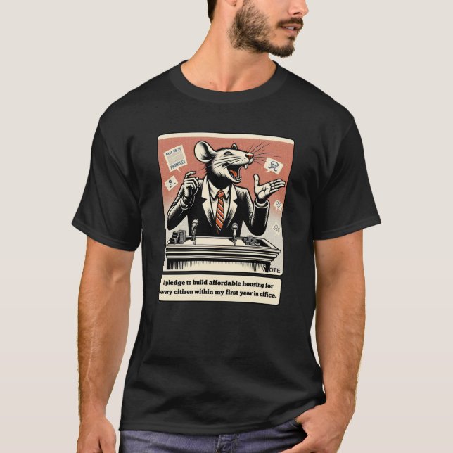 T-shirt Tails De Schéma : L'Homme Politique Du Rat Qui Con (Devant)