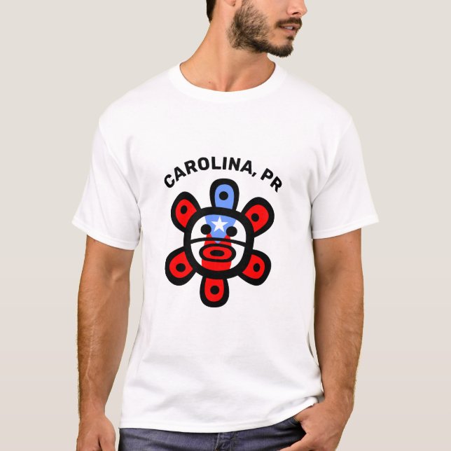 T-shirt Taino Sun Porto Rico Drapeau Personnalisé Ville T- (Devant)