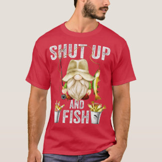 T-shirt Tais-Toi Et Gnome De Poisson Pour Hommes Grand-Pèr
