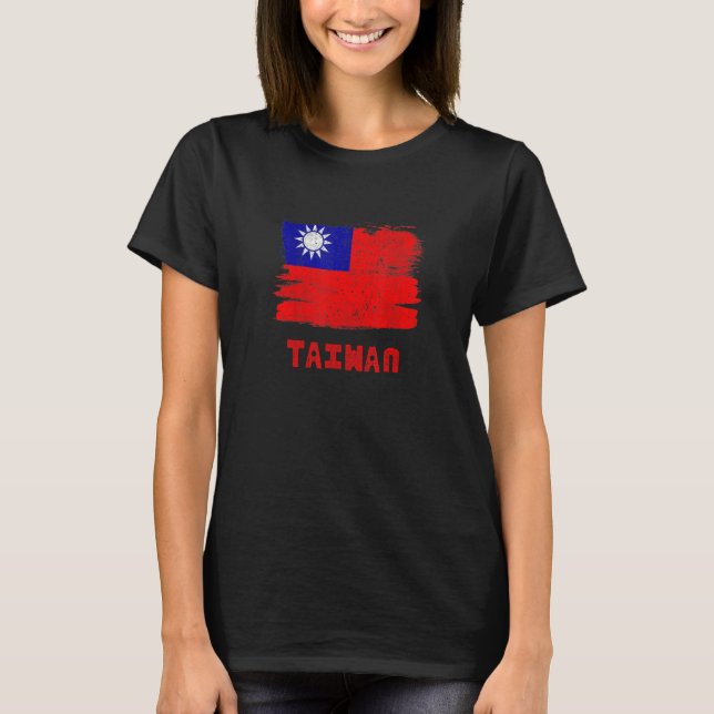 T-shirt TAIWAN Flag Vintage  Women (Devant)