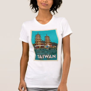T-shirt Taïwan Pagode Du Dragon Et Du Tigre
