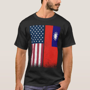 T-shirt Taïwan Taïwan Drapeaux américains Fiers USA Taïwan