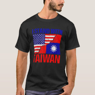 T-shirt Taïwanais American Flag Pride Taïwan Usa Patrioti