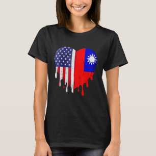 T-shirt Taïwanais Patriot Américain Cultivent Pays Fondu H