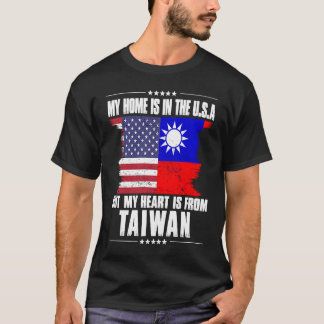 T-shirt Taïwanais Patriot Américain Grace Au Coeur De La M