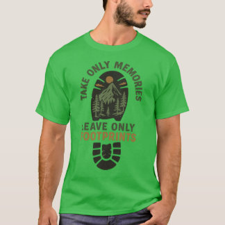 T-shirt Take Only Memories Leave Only Footprints Eco Hikin