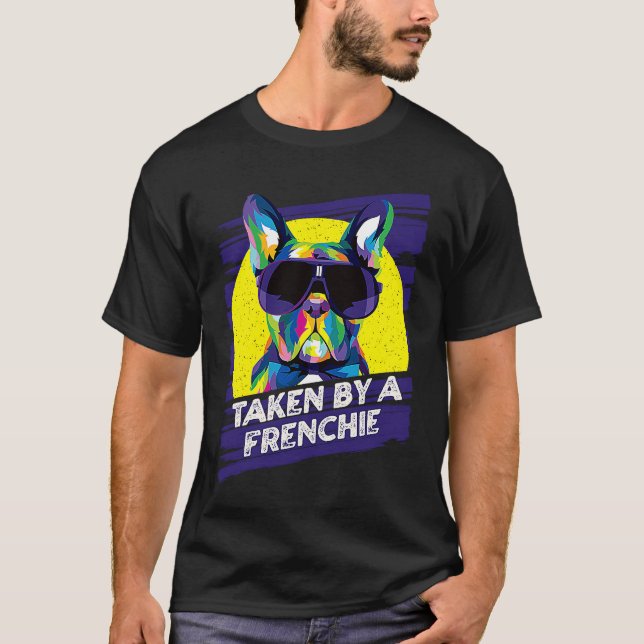 T-shirt Taken by a Frenchie Rescue Dog French Bulldog Adop (Devant)