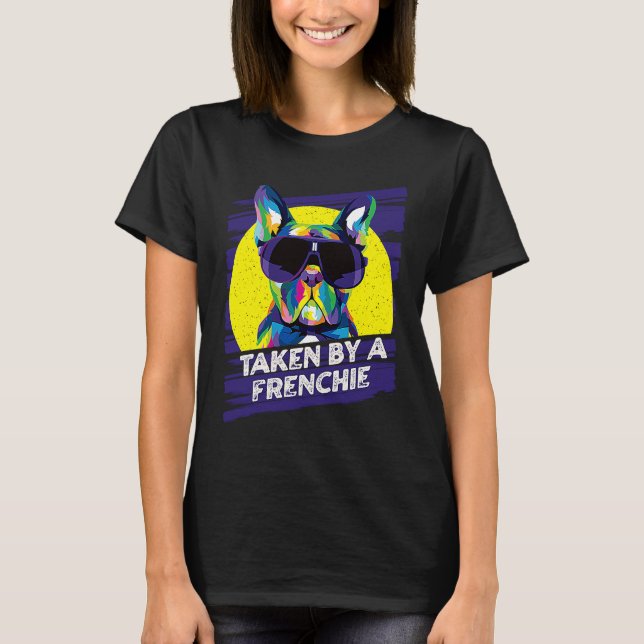 T-shirt Taken by a Frenchie Rescue Dog French Bulldog Adop (Devant)