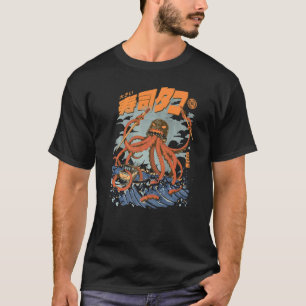T-shirt Tako Sushi Attaque Octopus Kaiju Vague de calmar d