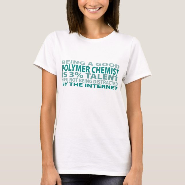 T-shirt Talent du chimiste 3% de polymère (Devant)