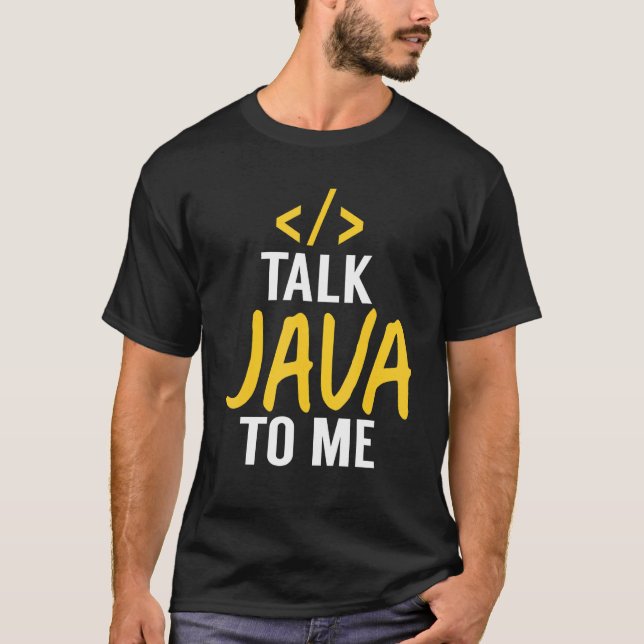 T-shirt Talk Java - Java Software Developer Code (Devant)