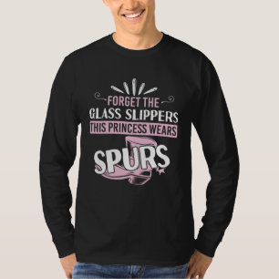 T-shirt Talons Cool Princess Verre Pantoufles Cowgirl Rodé