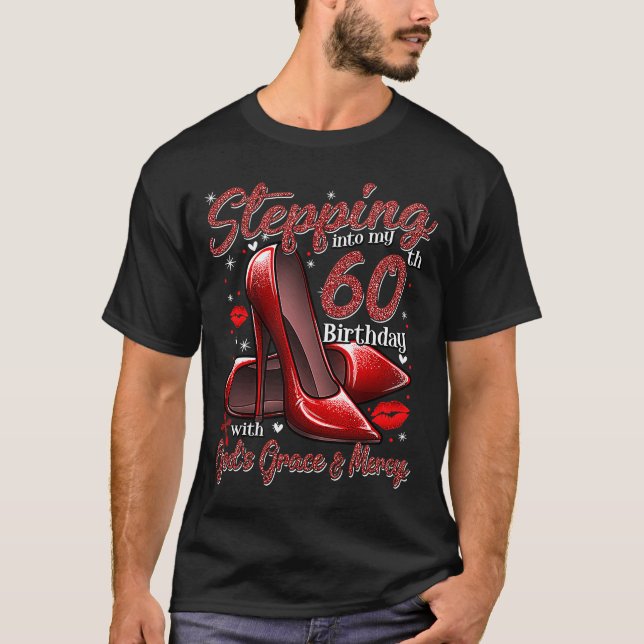 T-shirt Talons Entrant Dans Mes 60 Ans 60 et F (Devant)