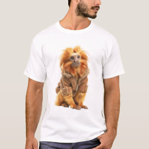 T-shirt Tamarin Lion d'Or en Veste d'Hiver Élégante