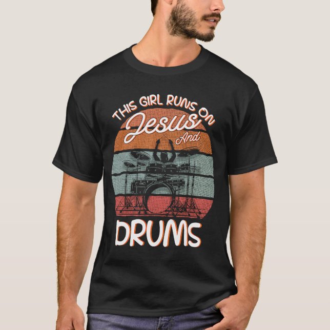 T-shirt Tambons tambour Kit tambour d'instrument (Devant)