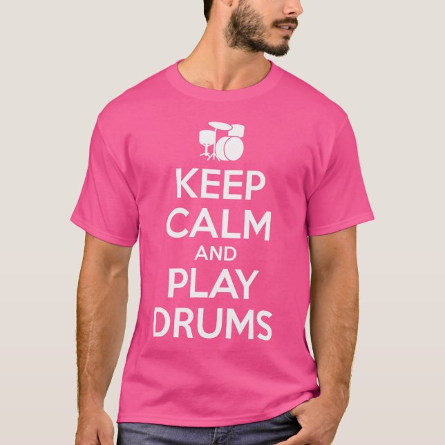 T-shirt Tambour - Gardez Le Calme Je Suis Le Batteur (Devant)