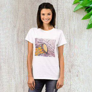 T-shirt Tambour traditionnel Bongo avec notes musicales
