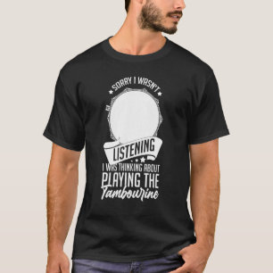 T-shirt Tambourine Instrument Drum Player Music Begin L