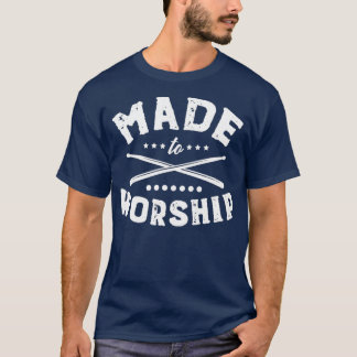 T-shirt Tambours Jesus Worship Band Drumming Cadeaux Drumm