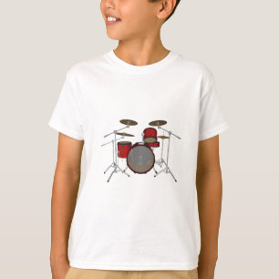 T-shirt Tambours : Kit de tambour rouge : modèle 3D :