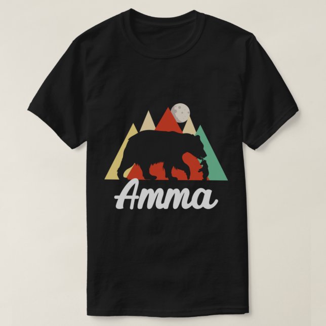 T-shirt Tamil Mom Mother s Day Amma Momma Bear   (Design devant)