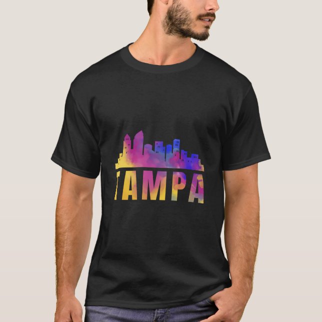 T-shirt Tampa Bay Skyline Art City Town Florida Fl State U (Devant)