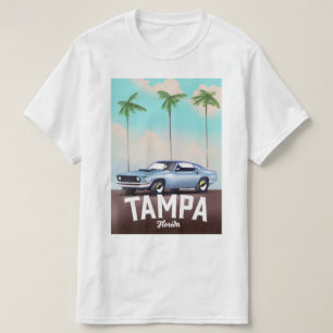 T-shirt Tampa Florida affiche de voyage en voiture