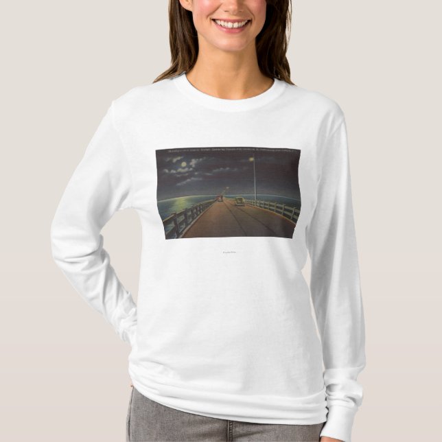 T-shirt Tampa, la Floride - vue éclairée par la lune de (Devant)