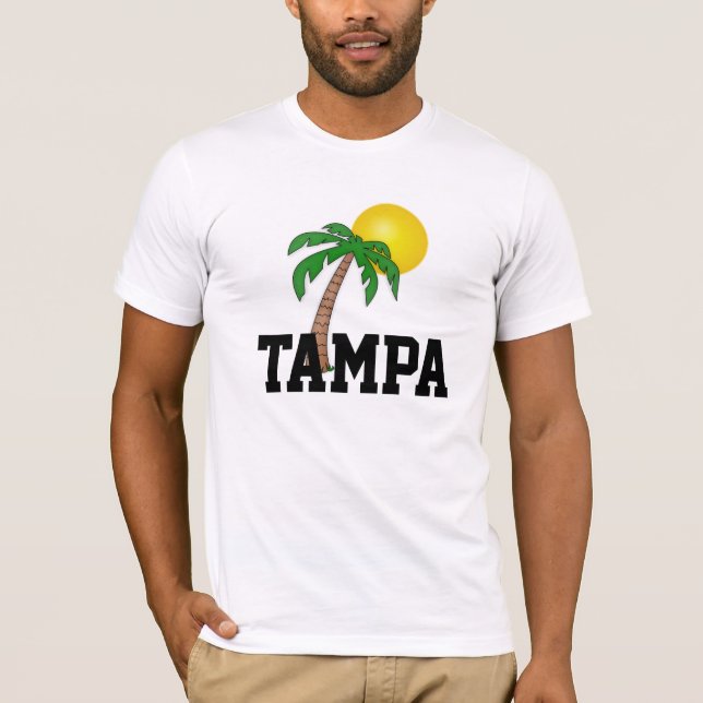 T-shirt Tampa, palmier de Floride (Devant)