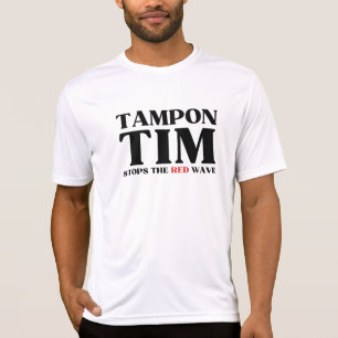 T-shirt Tampon Tim Arrêtera Le Red Wave-Tim Walz 2024